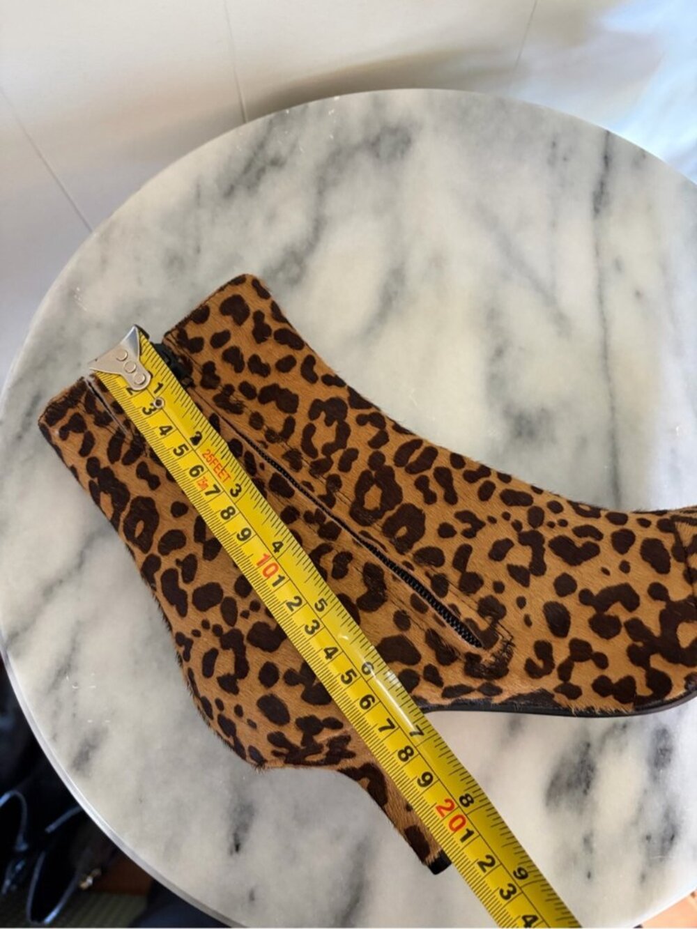 Steve Madden Alston Womens Boots Size 6.5 Leopard Print Calf Hair Pointy Toe - Picture 6 of 7